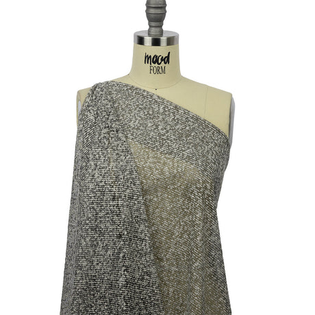 Glitter Tulle - Midnight Sky and Silver Abstract Striations - Flare Collection