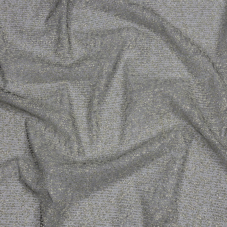 Glitter Tulle - Midnight Sky and Silver Abstract Striations - Flare Collection