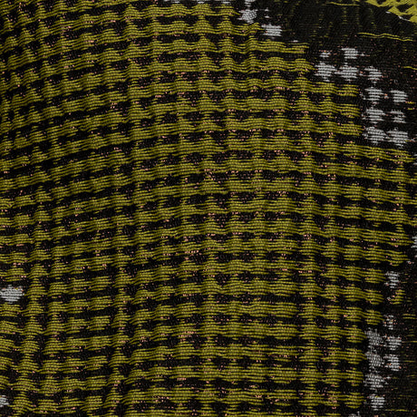 Metallic Black and Yellow Abstract Patchwork Luxury Brocade