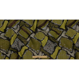 Metallic Black and Yellow Abstract Patchwork Luxury Brocade