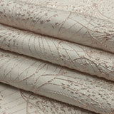 Metallic Rose Gold and Ivory Lines and Dots Luxury Brocade
