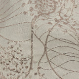 Metallic Rose Gold and Ivory Lines and Dots Luxury Brocade
