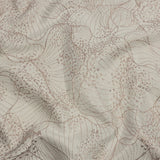 Metallic Rose Gold and Ivory Lines and Dots Luxury Brocade