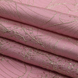 Metallic Gold and Pink Lines and Dots Luxury Brocade