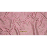 Metallic Gold and Pink Lines and Dots Luxury Brocade