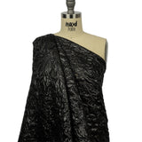 Metallic Black Smoky Swirls Luxury Brocade