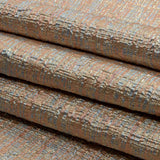 Metallic Gold, Pink and Pale Blue Crosshatched Lines Luxury Brocade