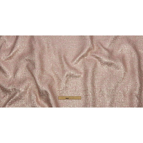 Metallic Rose Gold, Pink and Champagne Crosshatched Lines Luxury Brocade