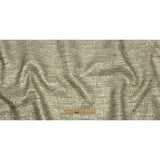 Metallic Gold, Seaglass and Pale Pink Crosshatched Lines Luxury Brocade