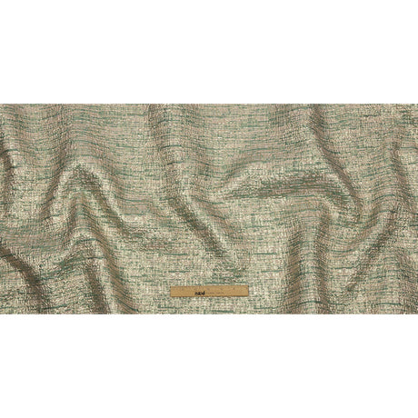 Metallic Gold, Seaglass and Pale Pink Crosshatched Lines Luxury Brocade
