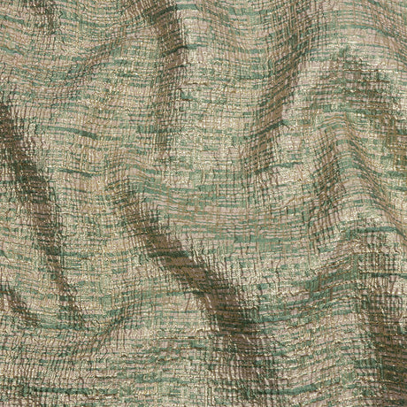 Metallic Gold, Seaglass and Pale Pink Crosshatched Lines Luxury Brocade