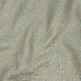 Metallic Gold, Pale Blue and Beige Crosshatched Lines Luxury Brocade