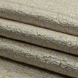 Metallic Silver, Harvest Gold and Beige Crosshatched Lines Luxury Brocade