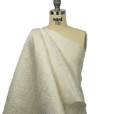 Metallic Ivory Crosshatched Lines Luxury Brocade