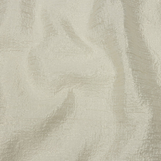 Metallic Ivory Crosshatched Lines Luxury Brocade