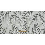 Metallic White Overlapped Nested Triangles Luxury Burnout Brocade