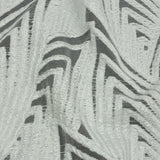 Metallic White Overlapped Nested Triangles Luxury Burnout Brocade