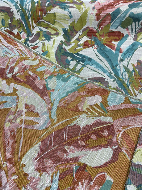Tropical Heat Jacquard Fabric - Multi Floral Pattern, 58" Width (1 Yard)