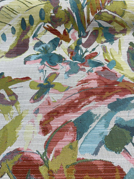 Tropical Heat Jacquard Fabric - Multi Floral Pattern, 58" Width (1 Yard)