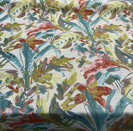 Tropical Heat Jacquard Fabric - Multi Floral Pattern, 58" Width (1 Yard)
