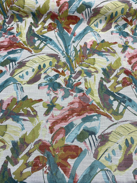 Tropical Heat Jacquard Fabric - Multi Floral Pattern, 58" Width (1 Yard)
