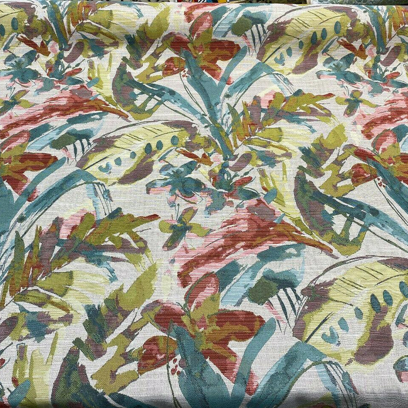Tropical Heat Jacquard Fabric - Multi Floral Pattern, 58" Width (1 Yard)