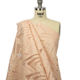 Metallic Peach Overlapped Nested Triangles Luxury Burnout Brocade