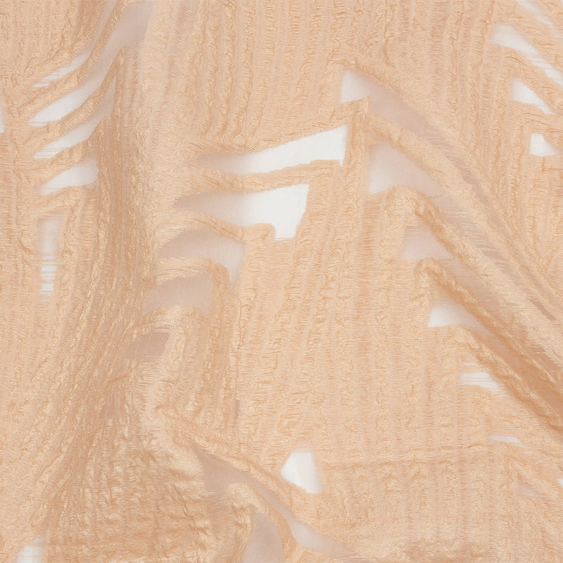 Metallic Peach Overlapped Nested Triangles Luxury Burnout Brocade