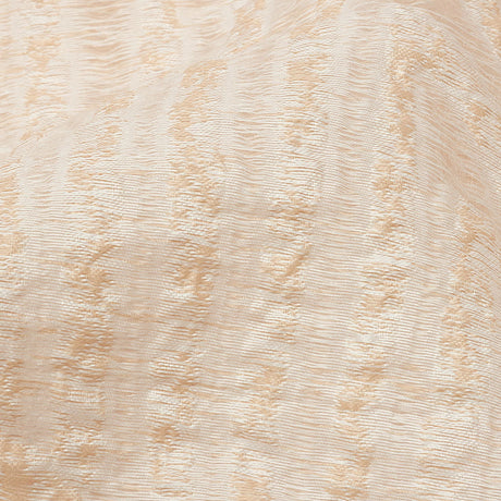 Metallic White and Peach Overlapped Nested Triangles Luxury Burnout Brocade