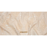 Metallic White and Peach Overlapped Nested Triangles Luxury Burnout Brocade