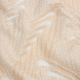 Metallic White and Peach Overlapped Nested Triangles Luxury Burnout Brocade