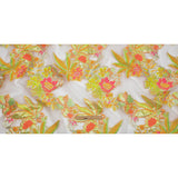 Metallic Neon Pink, Orange and Lime Floral Luxury Burnout Brocade