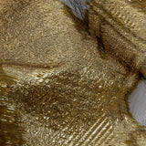 Metallic Gold and Yellow Ochre Painterly Geometrics Luxury Burnout Brocade