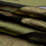 Metallic Gold and Olive Painterly Geometrics Luxury Burnout Brocade
