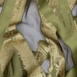 Metallic Gold and Olive Painterly Geometrics Luxury Burnout Brocade