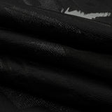 Metallic Black Painterly Geometrics Luxury Burnout Brocade
