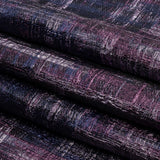 Metallic Orchid, Plum and Navy Distressed Plaid Luxury Brocade