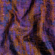 Metallic Blue, Purple and Orange Distressed Plaid Luxury Brocade