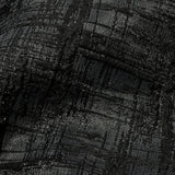 Metallic Black and Charcoal Crosshatching Luxury Brocade