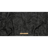 Metallic Black and Charcoal Crosshatching Luxury Brocade