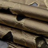 Metallic Gold and Taupe Abstract Luxury Burnout Brocade