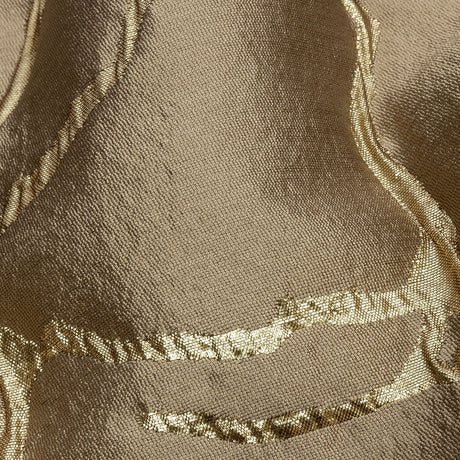 Metallic Gold and Taupe Abstract Luxury Burnout Brocade