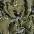 Metallic Olive Green Abstract Luxury Burnout Brocade