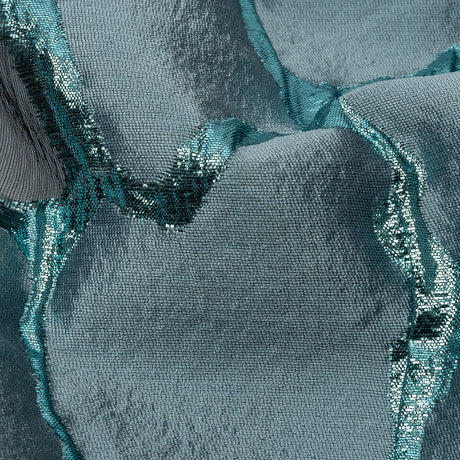 Metallic Light Blue Abstract Luxury Burnout Brocade