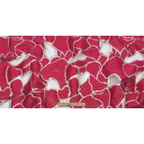 Metallic Silver and Hot Pink Abstract Luxury Burnout Brocade