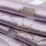 Metallic Rose Gold and Lilac Abstract Luxury Burnout Brocade