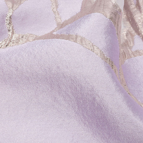 Metallic Rose Gold and Lilac Abstract Luxury Burnout Brocade