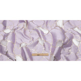 Metallic Rose Gold and Lilac Abstract Luxury Burnout Brocade
