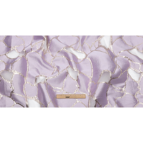 Metallic Rose Gold and Lilac Abstract Luxury Burnout Brocade