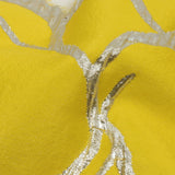 Metallic Silver and Lemon Abstract Luxury Burnout Brocade